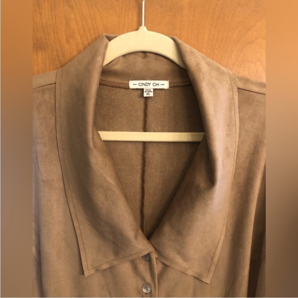 Cindy Oh Faux Suede and Lace Jacket Size XL - Picture 7 of 12